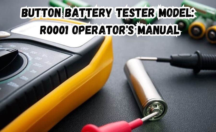 button battery tester model: r0001 operator's manual