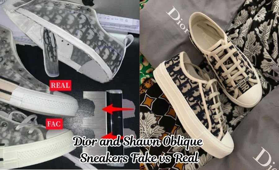 dior and shawn oblique sneakers fake vs real