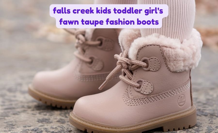 falls creek kids toddler girl's fawn taupe fashion boots